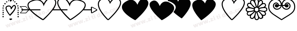 Hearts and Stars字体转换